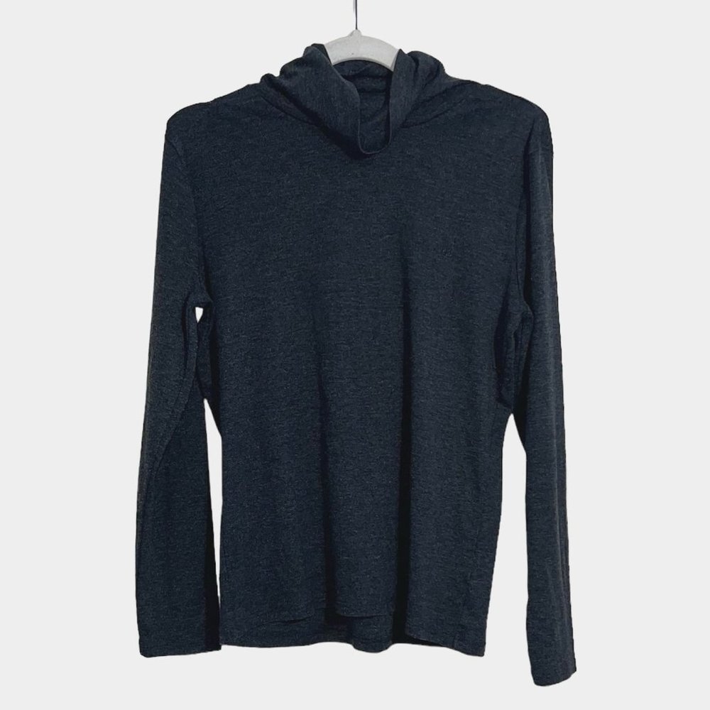 Lauren Ralph Lauren - Women's Size XL - Dark Grey Top - Cowl Neck Long Sleeve